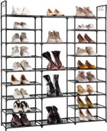 👠 youdenova 9 tiers shoe rack organizer: vertical standing shoe shelf for 50-55 pairs, black логотип