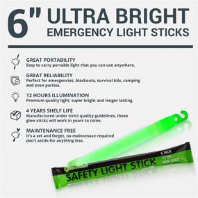 img 3 attached to 🔦 Glow Mind 12 Ultra Bright Glow Sticks for Camping, Parties & Emergency Preparedness - Lasts Over 12 Hours (Green)