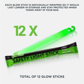 img 2 attached to 🔦 Glow Mind 12 Ultra Bright Glow Sticks for Camping, Parties & Emergency Preparedness - Lasts Over 12 Hours (Green)