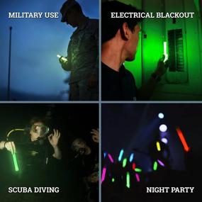 img 1 attached to 🔦 Glow Mind 12 Ultra Bright Glow Sticks for Camping, Parties & Emergency Preparedness - Lasts Over 12 Hours (Green)