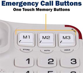 img 1 attached to 📞 Blue Donuts BD-403BWHT: Enhanced Big Button Phone for Visually Impaired Seniors, Ideal Landline Solution with Braille Support