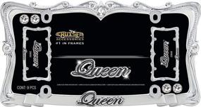 img 2 attached to 👑 Cruiser Accessories 22630 Королевская хромированная рамка номера с чистым кожухом и крышками для быстрых соединителей.