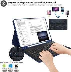 img 1 attached to Ultimate iPad 9th Gen 2021 Case: Keyboard, Pencil Holder, Bluetooth, & More!