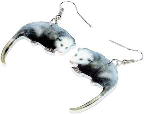 img 2 attached to 🦝 NEWEI Delightful Acrylic Possum Didelphid Earrings: Exquisite Dangle Drops for Women & Girls, Perfect Animal Jewelry & Charming Gift