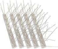 premium stainless steel bird spikes for pigeons, small birds, and cats - 4 feet coverage (5 pack) логотип