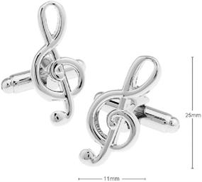img 3 attached to 🎵 MRCUFF Treble Clef Music Note Cufflinks Set with Gift Box & Polishing Cloth - Classy Accessories for Music Lovers