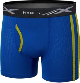 img 2 attached to Сетчатые боксеры Hanes Boys' X-Temp в упаковке по 4 штуки: идеальный комфорт и стиль для мальчиков!