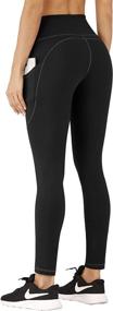 img 4 attached to 🩲 IUGA Yoga Pants with Pockets: High-Waisted Workout Leggings for Women with Convenient Storage!