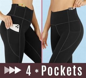 img 1 attached to 🩲 IUGA Yoga Pants with Pockets: High-Waisted Workout Leggings for Women with Convenient Storage!