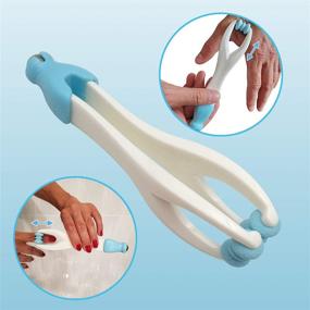 img 3 attached to 🖐️ CARELAX Finger Roller Massager for Hand Blood Circulation and Stress Relief - 2-in-1 Finger Joint Acupoint Massager Kit with 5 Acupressure Massage Rings (Blue)