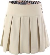 👗 bienzoe stretchy pleated adjustable uniforms: fashionable and functional skirts & skorts for girls logo