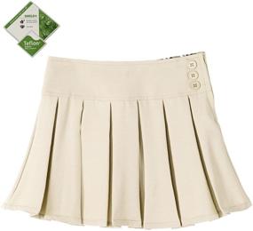 img 2 attached to 👗 Bienzoe Stretchy Pleated Adjustable Uniforms: Fashionable and Functional Skirts & Skorts for Girls