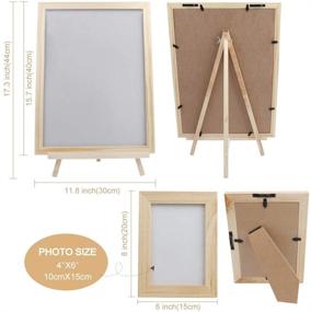 img 2 attached to Aytai Wooden Picture Frame Guest Book: Rustic Wedding Decorations with 80 Blank Hearts & Display Easel