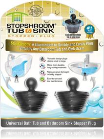 img 4 attached to 🛁 StopShroom Tub 2 Pack: Ultimate Drain Stopper for Bathtub and Bathroom Sink in Black - 2pk, Set of 2