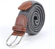 versatile elastic braided canvas stretch black s men's belt accessory logo