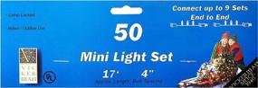 img 1 attached to 🎄 Vickerman Clear Mini Christmas Lights: 35-Count Set with 4" Spacing & Green Wire