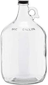 img 2 attached to 🍶 128oz Glass Fermenting Jug with Handle, Black Polyseal Lid & Cap - 1 Gallon Size