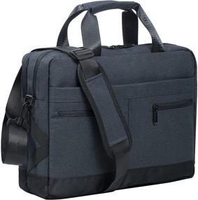 img 4 attached to 👨 15.6 Inch Men's Laptop Briefcase Messenger Bag - Business Satchel Computer Handbag Shoulder Bag for Men
