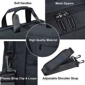 img 3 attached to 👨 15.6 Inch Men's Laptop Briefcase Messenger Bag - Business Satchel Computer Handbag Shoulder Bag for Men