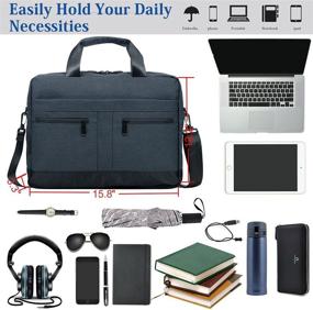 img 1 attached to 👨 15.6 Inch Men's Laptop Briefcase Messenger Bag - Business Satchel Computer Handbag Shoulder Bag for Men