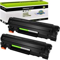 универсальный картридж greencycle 2-pack черного тонера - совместимая замена для hp 85a ce285a, 35a cb435a, 36a cb436a: универсальная версия для принтеров laserjet p1005 p1006 p1009 p1102w p1109w m1212nf m1522 p1505n логотип