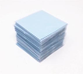 img 1 attached to 💎 100pcs Jewelry Cleaning Cloth Polishing Cloth for Sterling Silver, Gold, Platinum by yueton