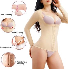img 3 attached to 👗 CYDREAM Women's Waist Trainer Corset with Tummy Control and Arm Slimmer - Post Surgery Compression Top for Body Shaping