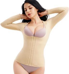 img 1 attached to 👗 CYDREAM Women's Waist Trainer Corset with Tummy Control and Arm Slimmer - Post Surgery Compression Top for Body Shaping