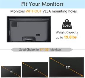img 1 attached to 📺 VESA Mount Adapter Kit, Convert Non-VESA 17-32 Inch Monitor Screens to 75x75 and 100x100 VESA Mount
