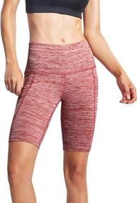 img 1 attached to 🩳 Neleus Women's High Waist Yoga Shorts: Enhance Your Workout with Tummy Control, Compression, and Convenient Pocket