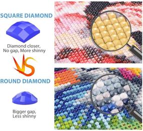 img 2 attached to 🖼️ 5D Diamond Painting Kit - Blue Dragon Full Drill Diamond Embroidery Square Kits for Home Wall Decor - DIY Diamond Art, 11.8X15.7inch
