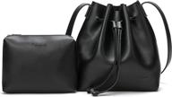 👜 artmis cross body leather women's handbags & wallets: stylish drawstring bucket design logo