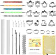 polymer clay cutters tools kit - 28pcs, 17 shapes, tissue blade wavy slicer sculpting tools - perfect for polymer clay earrings & jewelry making, ideal for beginners and artists logo