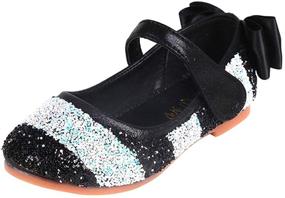 img 4 attached to 👑 YYFURR Sparkling Ballerina Princess Girls' Shoes and Flats for Toddlers