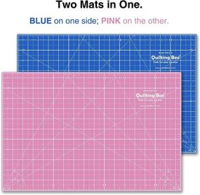 img 3 attached to 🔪 12x18 Inch Pink and Blue Cutting Mat - Ideal for Sewing, Quilting, Arts, and Crafts