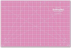 img 1 attached to 🔪 12x18 Inch Pink and Blue Cutting Mat - Ideal for Sewing, Quilting, Arts, and Crafts