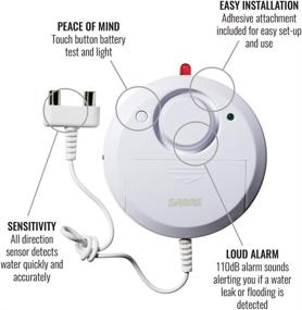 img 3 attached to SABRE Wired Water Leak Flood Alarm 🌊 Sensor: 110 dB Siren & DIY EASY Installation