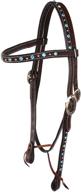 🐴 high-quality horse pony size western leather headstall 78rt08hb - perfect for challenger saddle, tack, and bridle enthusiasts logo