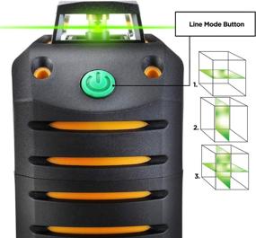 img 1 attached to 📏 MOTORHEAD 165-Ft Cross-Line Laser Level with 360-Degree Green Self-Leveling, Horizontal & Vertical Beams, IP54, Pulse Mode, Mini-Tripod, Batteries, Magnetic Target & Storage Bag