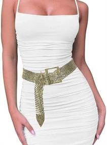 img 4 attached to 💎 Sparkling Crystal Rhinestone Waist Belt - Perfect for Party and Clubbing!