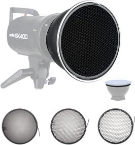 img 4 attached to 🔦 Godox Standard Reflector 7" Diffuser with Honeycomb Grid for Studio Light Strobe Flash: Enhance Light Control and Focus