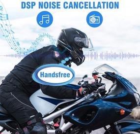 img 1 attached to 🎧 2 Pack EJEAS V4 Bluetooth Motorcycle Helmet Headset Intercom - Waterproof IP65, 4 Riders Talking Simultaneously, 1500m Talking Range, GPS Hands-Free, Stereo Music