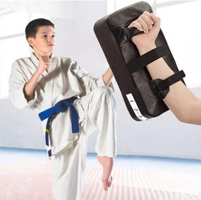 img 3 attached to TigerBoss One Karate Taekwondo Boxing Kick Punch Adjustable Soft Shield Durable Training Pad - Ideal for Boxing, Training, Protecting Palm and Wrist, and Reducing Shock (Blue)