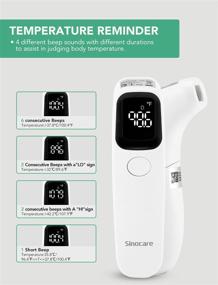 img 1 attached to Sinocare No-Touch Forehead Thermometer: Accurate Reading, Fever Alarm, LCD Display