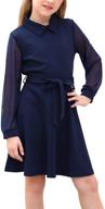 👗 stylish gorlya sleeve vintage pockets gor1030 girls' clothing: chic dresses for classic looks logo