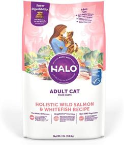 img 4 attached to Корм для кошек высоким содержанием белка "Halo Dry" с лососем и белой рыбой.