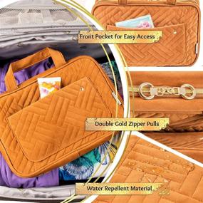 img 1 attached to Travel Fanatics Hanging Toiletry Bag for Women - Brown | Makeup & TSA Friendly Travel Bag