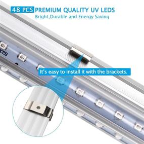 img 3 attached to 🎉 Exulight 10W T8 48 LEDs UV Black Light Bar - Ideal for Parties, Halloween, Body Paint, Room & Bedroom Décor, Poster Lighting