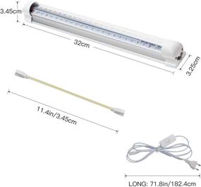 img 1 attached to 🎉 Exulight 10W T8 48 LEDs UV Black Light Bar - Ideal for Parties, Halloween, Body Paint, Room & Bedroom Décor, Poster Lighting