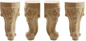 img 3 attached to 🪵 Premium Unfinished Carved Wood Furniture Legs Set - Enhance Your Sofa, Chair or Coffee Table with WEICHUAN Wood Legs (6" Set of 4)